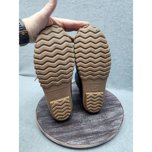 Henry Ferrera Duck Boots Waterproof Insulated Women's Size 9 Black & Brown - Picture 11 of 13